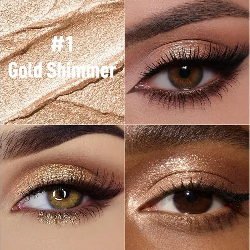 Lápiz 3 En 1 Dorado Wugbc Sombra Ojos Delineador Iluminador