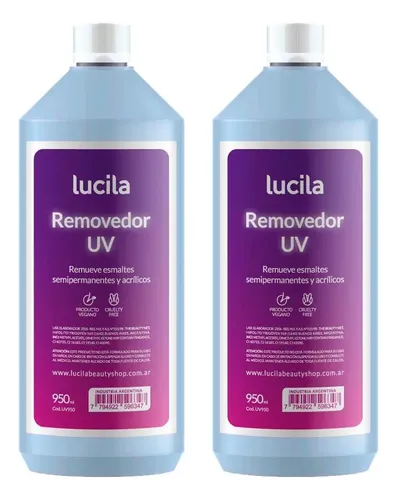 Removedor Esmalte Semi Permanente Lucila UV 1900cc Para Gel Uñas