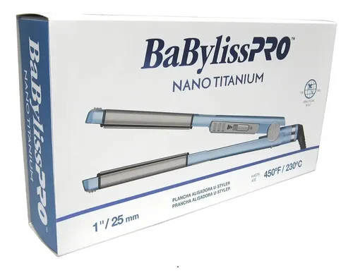 Planchita de pelo BaBylissPRO Nano Titanium U Styler BABNT2071 azul