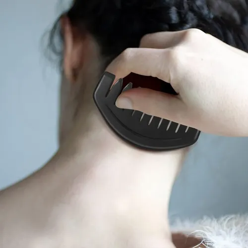 Peine Gua Sha Piedra Natural Para Masaje Facial Y Cuero