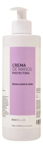 Crema De Manos Biobellus 400ml Sin Fragancia Con Silicona Y Aceite De Jojoba Hidratante Protectora Humectante Piel Seca Rápida Absorción Todo Tipo De Piel Uso Profesional Hidratación Diaria