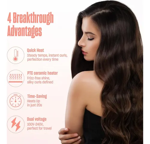 Rizador Bekind Curliq 1 Pulgada Cerámico Ptc, Dual Voltage