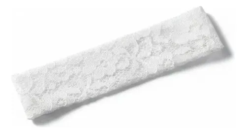Vincha Diadema Tela Encaje Elastizada Accesorio Depelo Calad Blanco Encaje