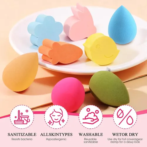 Esponjas De Maquillaje Pascua Oyrlize 12 Piezas