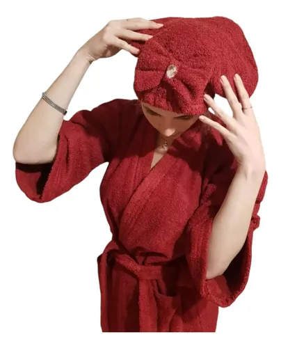 Cofia Turbante Gorro Moño Baño Toalla 100% Algodon Modenna