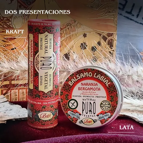 Bálsamo Labial en Lata Naranja y Bergamota Boti-k Puro