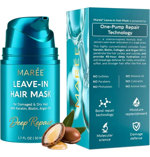 Mascarilla Capilar Maree Sin Enjuague Para Cabello Dañado.
