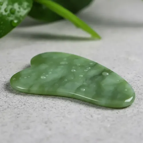 Masajeador Rostro Piedra Guasha Jade Reduce Hinchazon Facial