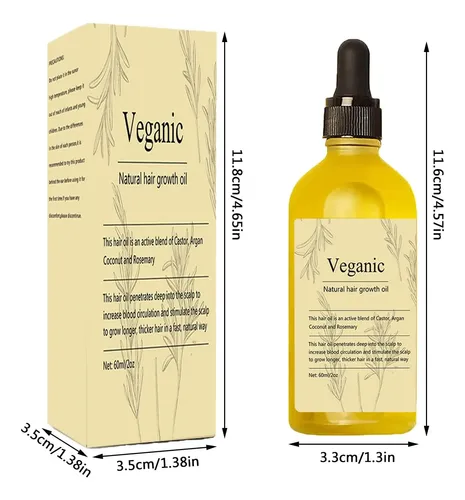 Aceite For El Crecimiento Del Cabello Kisinly Veganic Rosem