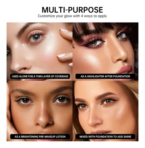 Resaltado Iluminador Nacarado Líquido Brillante Facial