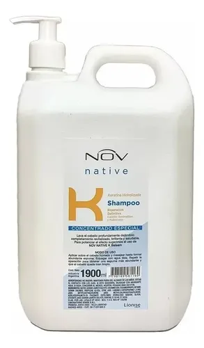 Shampoo Nov Native Keratina Hidrolizada Reparacion X 1900 Ml