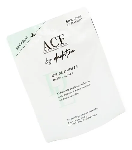 Acf Dadatina Refill Gel Limpieza Doble Facial Vegano Local