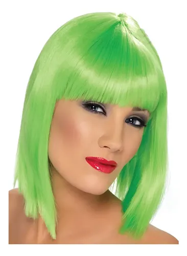 Peluca Verde Pelo Corto San Patricio Disfraz Cotillon