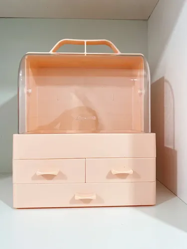 Caja De Almacenamiento De Cosméticos Tapa Transparente
