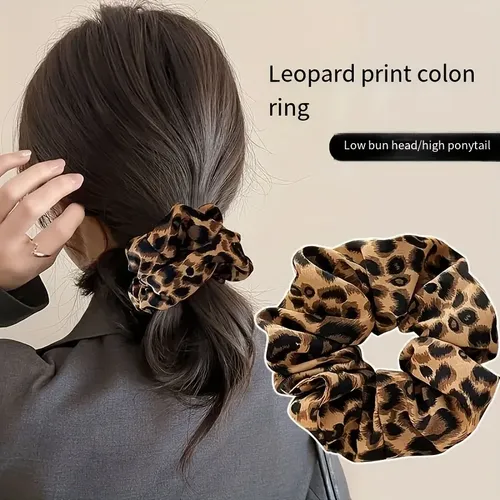 2 Lazos  Leopardo  Elásticas  Coleta  Diario  Set