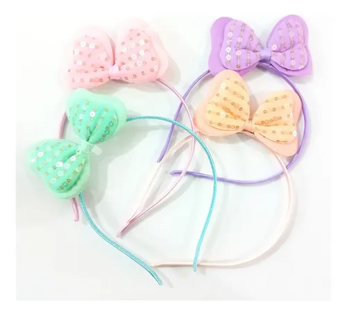 Pack X 4 Vinchas Para Pelo Nenas En Colores Surtidos