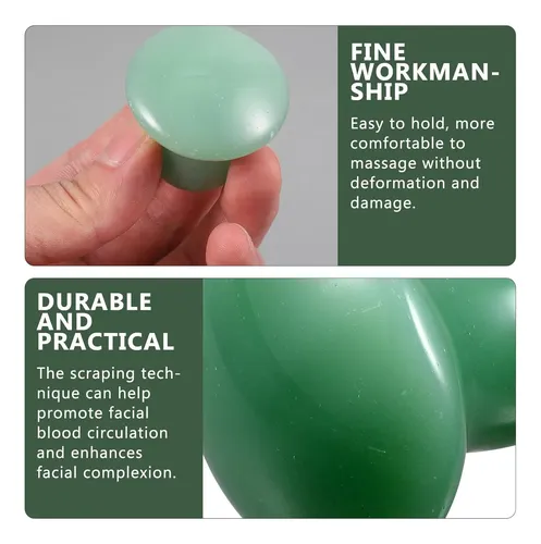 Rodillos De Jade Verde Para Masaje Facial Gua Sha Chico