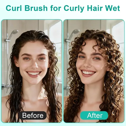 Cepillo Para Cabello Rizado, Cepillo Para Definir Rizos Con