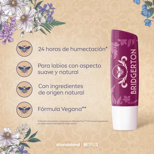 Nivea Bálsamo Labial Blackberry Pie Edición Bridgerton Todo Tipo De Piel Día/noche