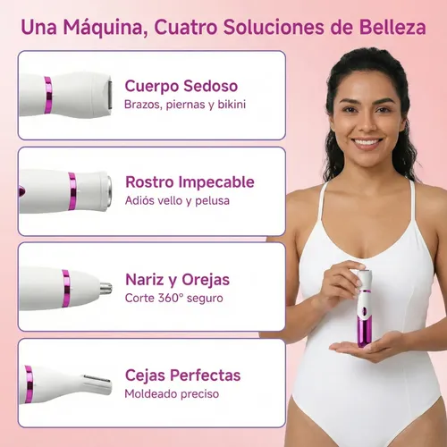For For Depiladora Electrica Mujer 4 En 1 Bikini Cejas Sin