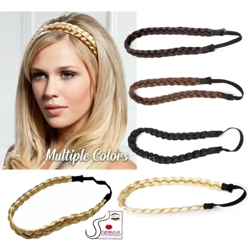 Extensiones Trenza Diadema Vincha De Pelo Elástica