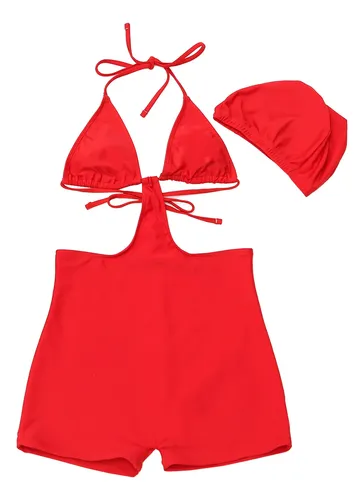 Traje De Baño Bi Con Estampado Dividido Y Estampado De Sombr