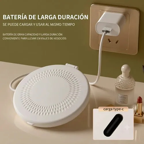 Espejo De Maquillaje Led, Espejo Compacto Plegable Y Portáti