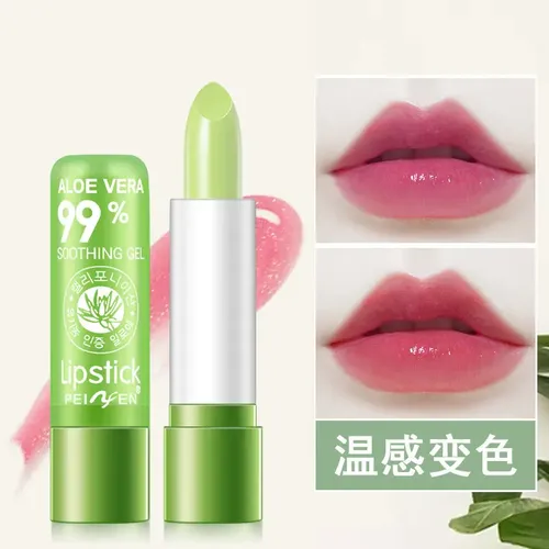 Lápiz Labial De Aloe Vera, Bálsamo Que Cambia De Color