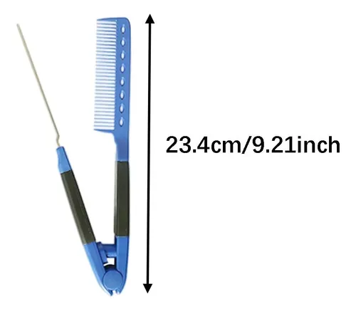 Peine Alisador De Cabello, Plegable, Liso, Para Color Azul O