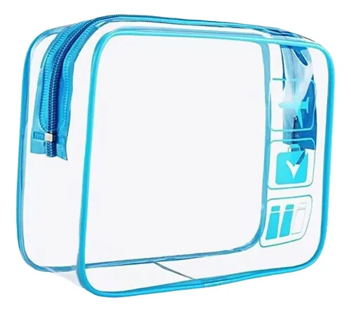 3 Neceser Transparente, Bolsa De Cosméticos For Azul