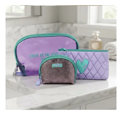 Set Portacosméticos X3 Trendy Organizador Maquillaje