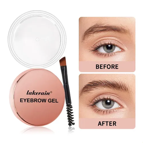 Gel Para Cejas Transparente Con Cepillo, Fijación Duradera