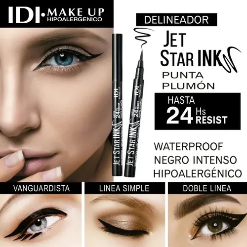 Idi Make Up Delineador Ojos Jet Star Ink Punta Plumón