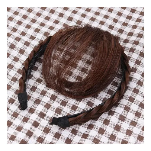 Pelucas Sintéticas Con Flequillo De Diadema Ajustable Para Y