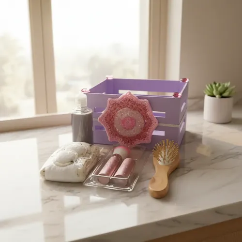 Set De Regalo Spa Belleza Mujer Con Caja Vincha Y Cepillo