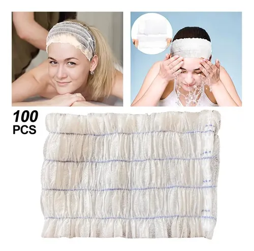 As 100x Cintas For La Cabeza Desechables For Spa, Banda As