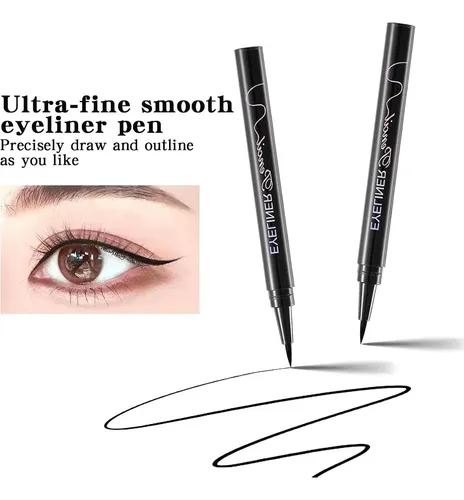 Delineador Líquido Negro Mooglamor 12 Piezas Ultrafino