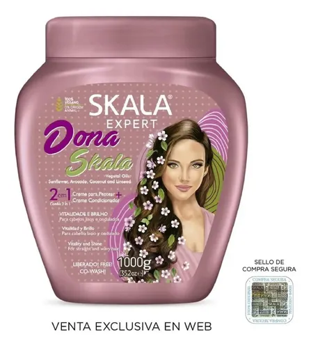 Máscara Crema Para Peinar Vegana Dona X1kg Skala Original