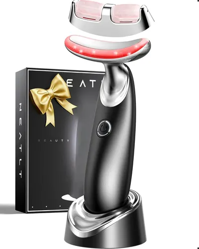 Masajeador Facial Neatlt Con Luz Roja Y Rodillo De Jade 7 En