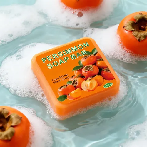 Pack 2 Jabón De Caqui Persimmon Soap Bar Quita Olor Corporal