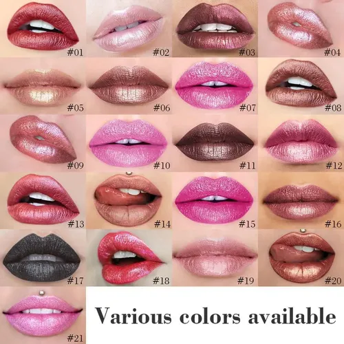 Barra De Labios Metálica 2-en-1 Kaely Cobre 24 Horas