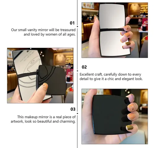 Espejo De Maquillaje Compacto De Doble Cara Espejo De Mano P