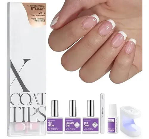 Btartboxnails Xcoattips Uñas Postizas Francesas Blancas Xs