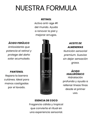 Crema Anti Age De Manos Y Brazos Altier Dermoelite