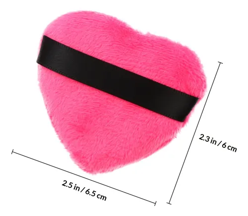 Polvo Suelto De Maquillaje En Forma De Corazón Puff Beauty,
