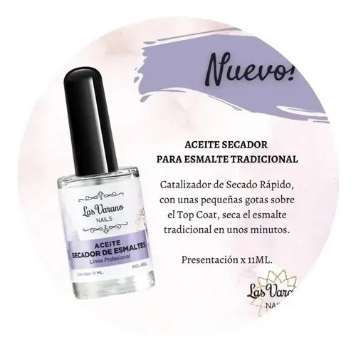 Aceite Secador De Esmaltes Tradicional Uñas Las Varano 11ml