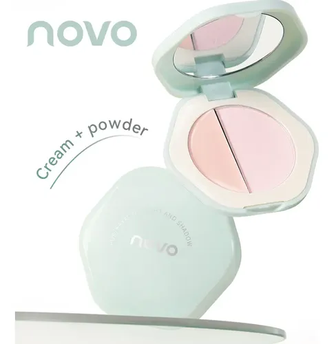 Paleta Duo Corrector + Iluminador Novo C/espejo Light Shadow