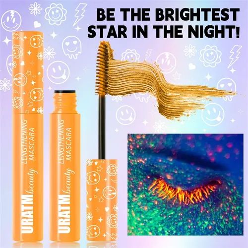 Mujer Rímel Fluorescente 6 Colores Volumen Impermeable