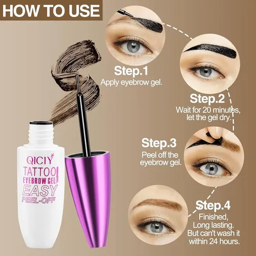Gel De Color Para Cejas Tipo Tatuaje A Prueba De Agua Light
