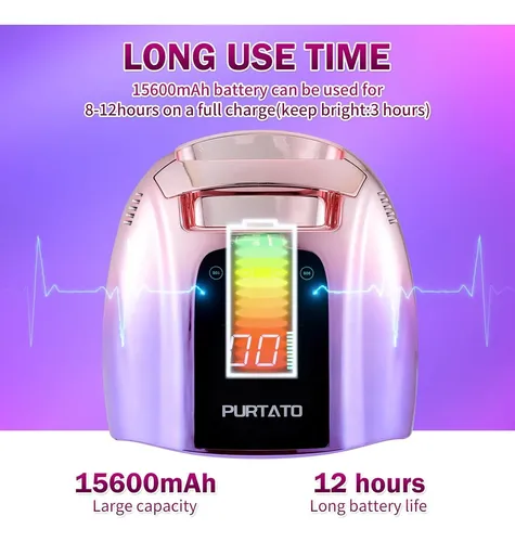 Lámpara Uv Led Purtato 96w Inalámbrica Gradiente Púrpura